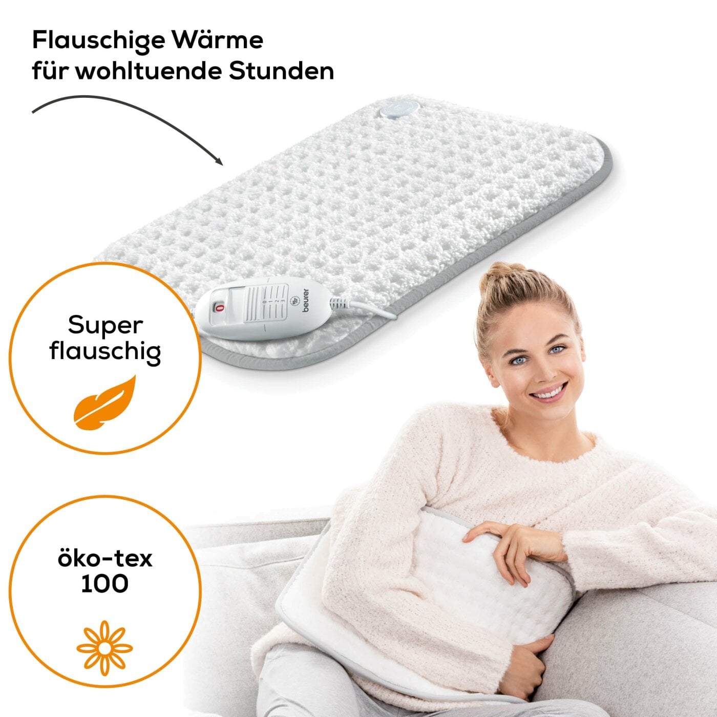 Beurer HK 42 Super Cosy Heat Pad With Super Soft Surface – Cure With Us  Healthcare Pvt Ltd