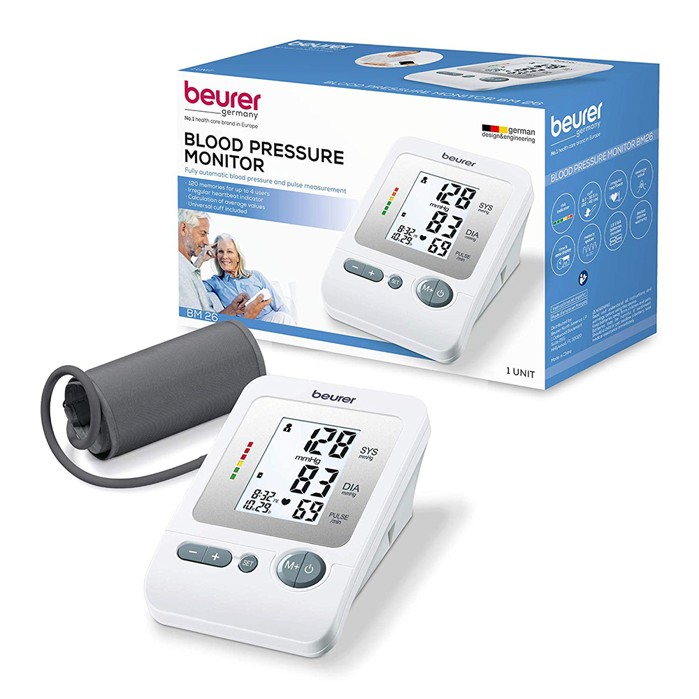 Beurer BM 26 Upper Arm Blood Pressure Monitor – Cure With Us Healthcare Pvt  Ltd